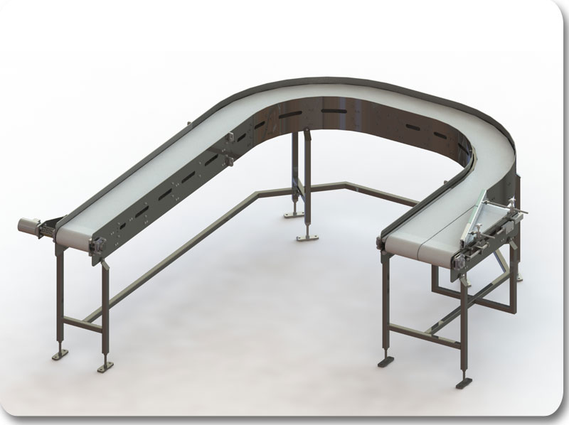 Oval-shaped modular conveyor 